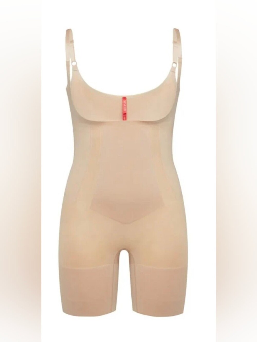 NWT Spanx OnCore Sculpting Open-Bust Mid-Thigh Bodysuit, XL, Soft Nude